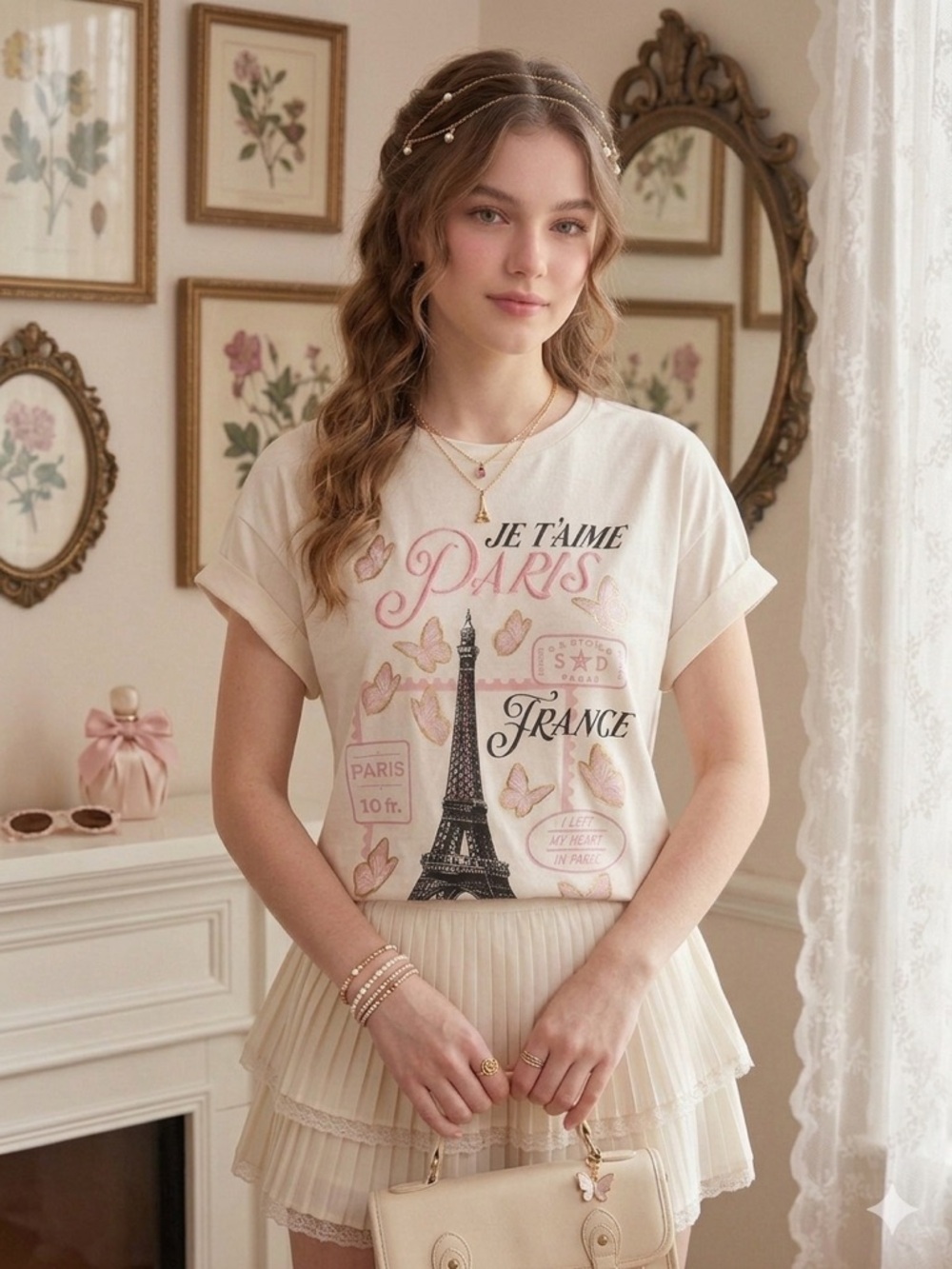 AVRA Los Angeles Traveler Series Paris Graphic Short Sleeve Tee